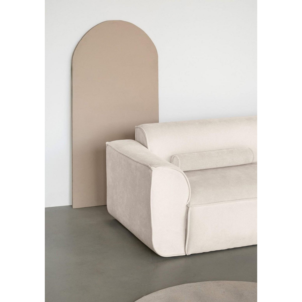 BEST MOBILIER Felix - canapé modulable d'angle droit 5 places en tissu texturé