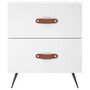 Voir la diapositive 4 : VIDAXL Table de chevet blanc 40x35x47,5 cm bois d'ingenierie