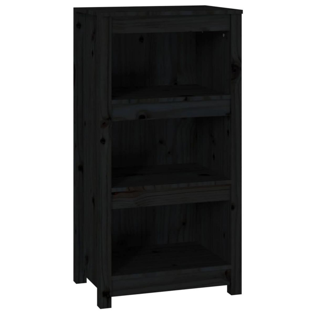 VIDAXL Bibliotheque Noir 50x35x97 cm Bois de pin massif