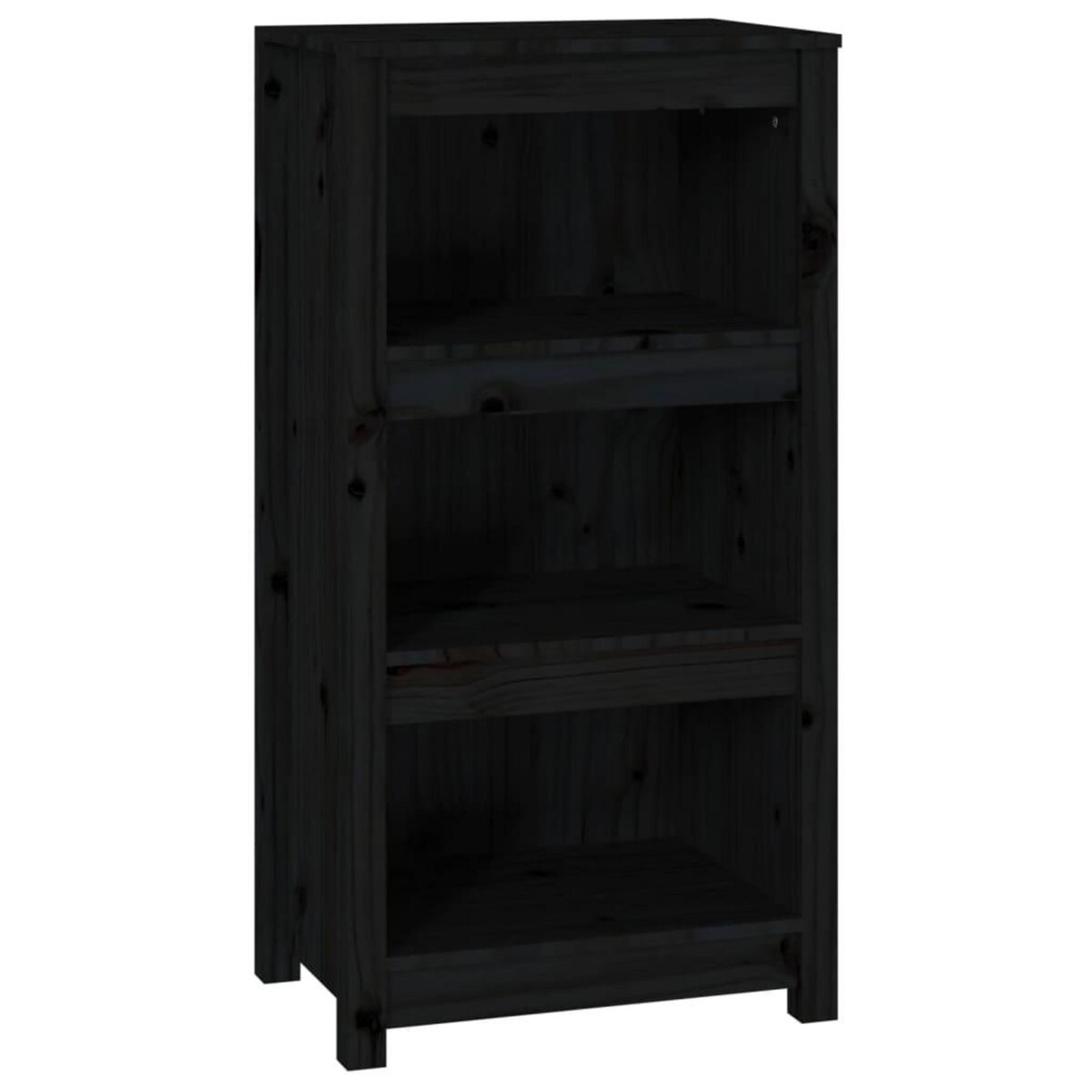 VIDAXL Bibliotheque Noir 50x35x97 cm Bois de pin massif