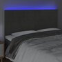 Voir la diapositive 3 : VIDAXL Tete de lit a LED Gris fonce 180x5x118/128 cm Velours