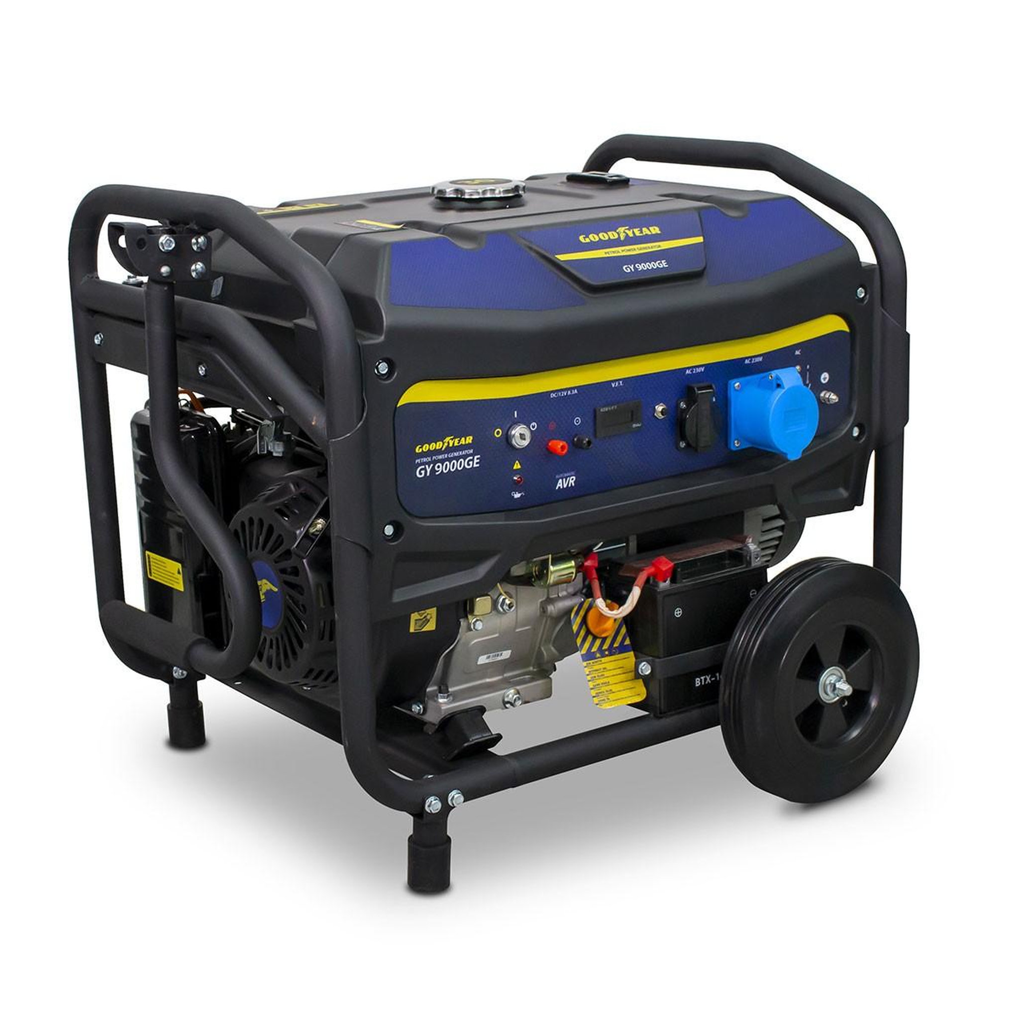 GOODYEAR Groupe électrogène 8000W Moteur Essence 4T OHV AVR 456 cm³ 18 CV Démarrage électrique Autonomie 9h GOODYEAR