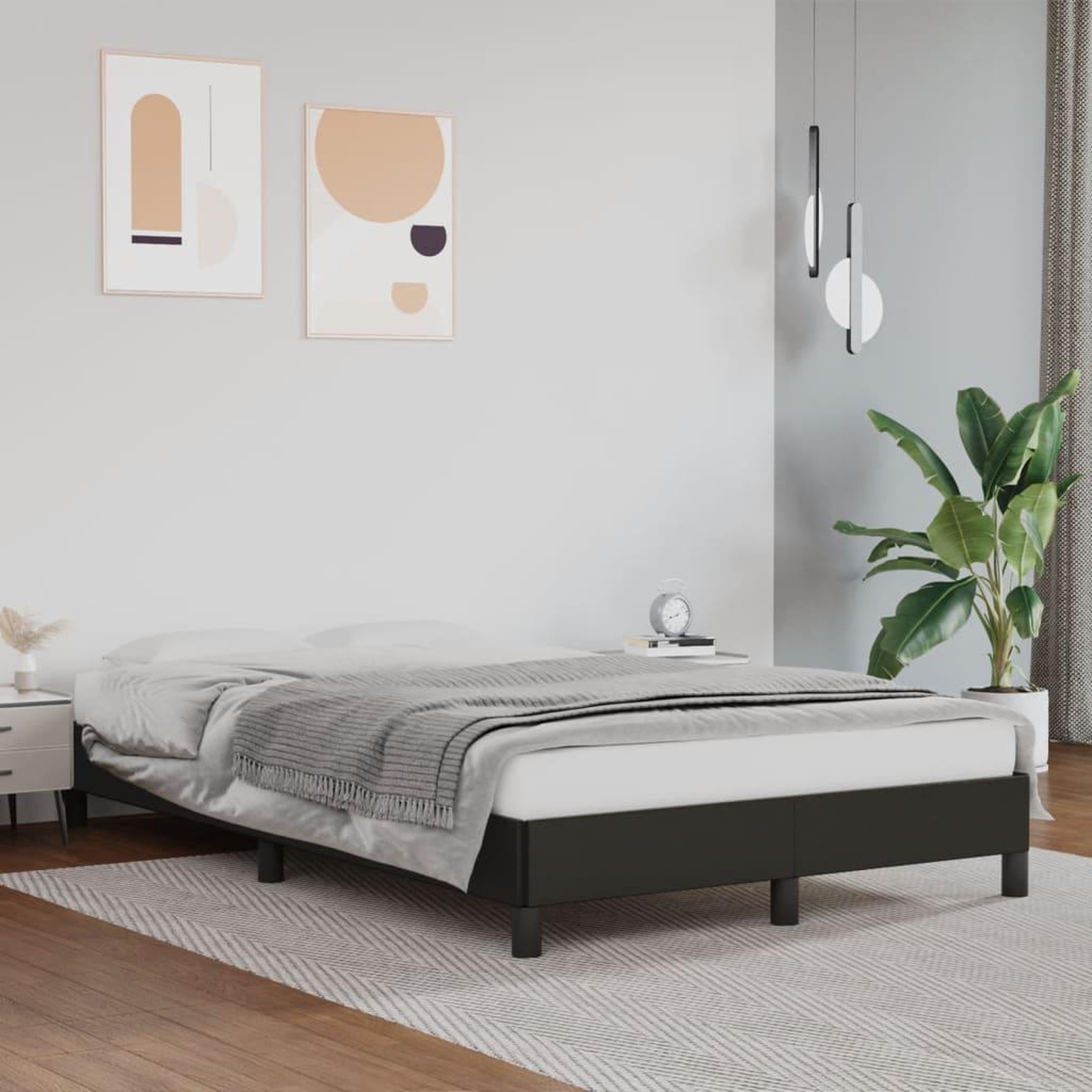 VIDAXL Cadre de lit sans matelas noir 120x190 cm similicuir