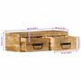Voir la diapositive 6 : VIDAXL Meuble TV mural 60x30x19 cm bois massif de manguier brut