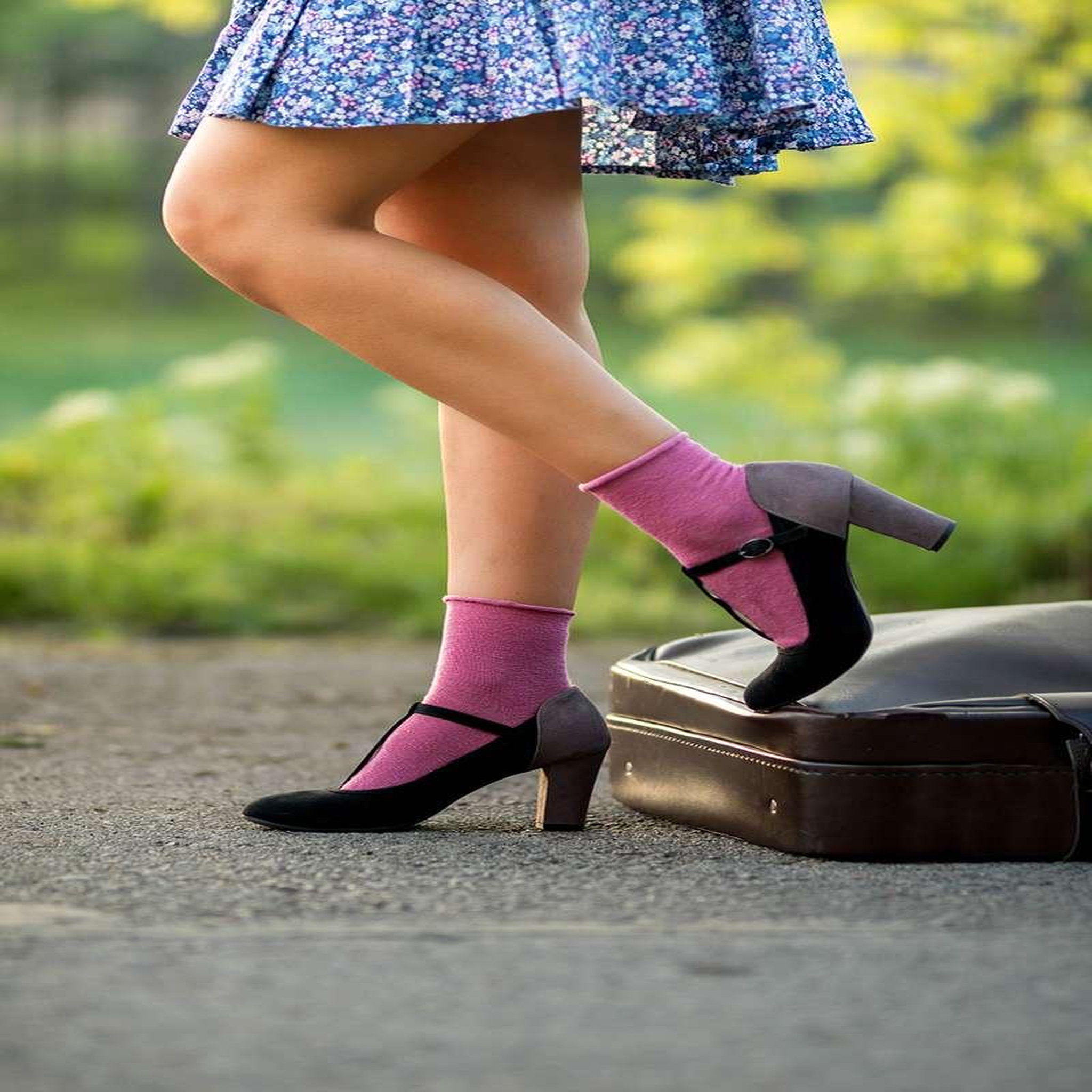 Voir la diapositive 3 : PIRIN HILL Chaussettes en lin roses