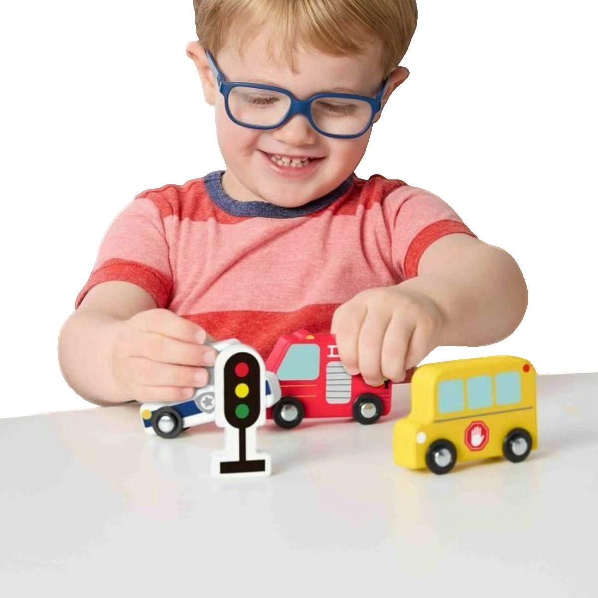 Fischer Pack 5 véhicules en bois FISHER-PRICE couleurs vives