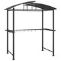 Voir la diapositive 2 : VIDAXL Gazebo BBQ et etageres laterales anthracite 210x114x230cm acier