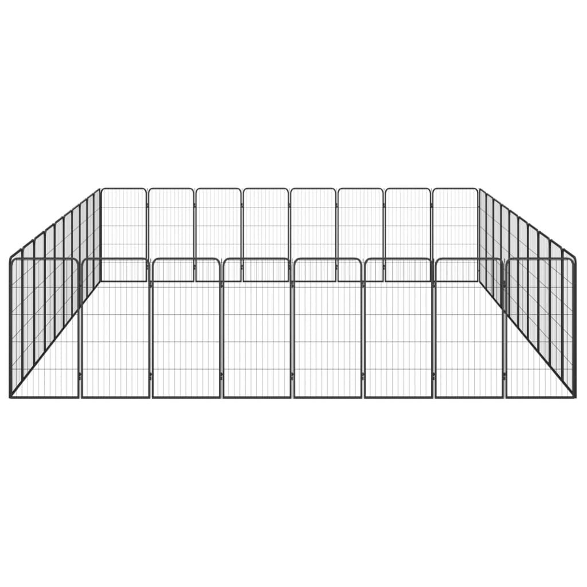 Voir la diapositive 4 : VIDAXL Parc pour chien 36panneaux Noir 50x100cm Acier enduit de poudre