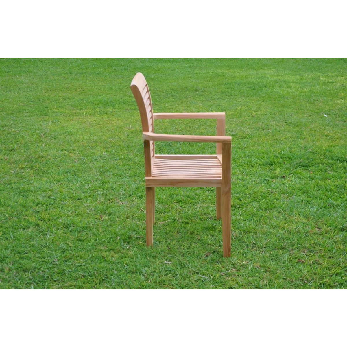 CONCEPT USINE Lot de 2 chaises teck empilables KURSI