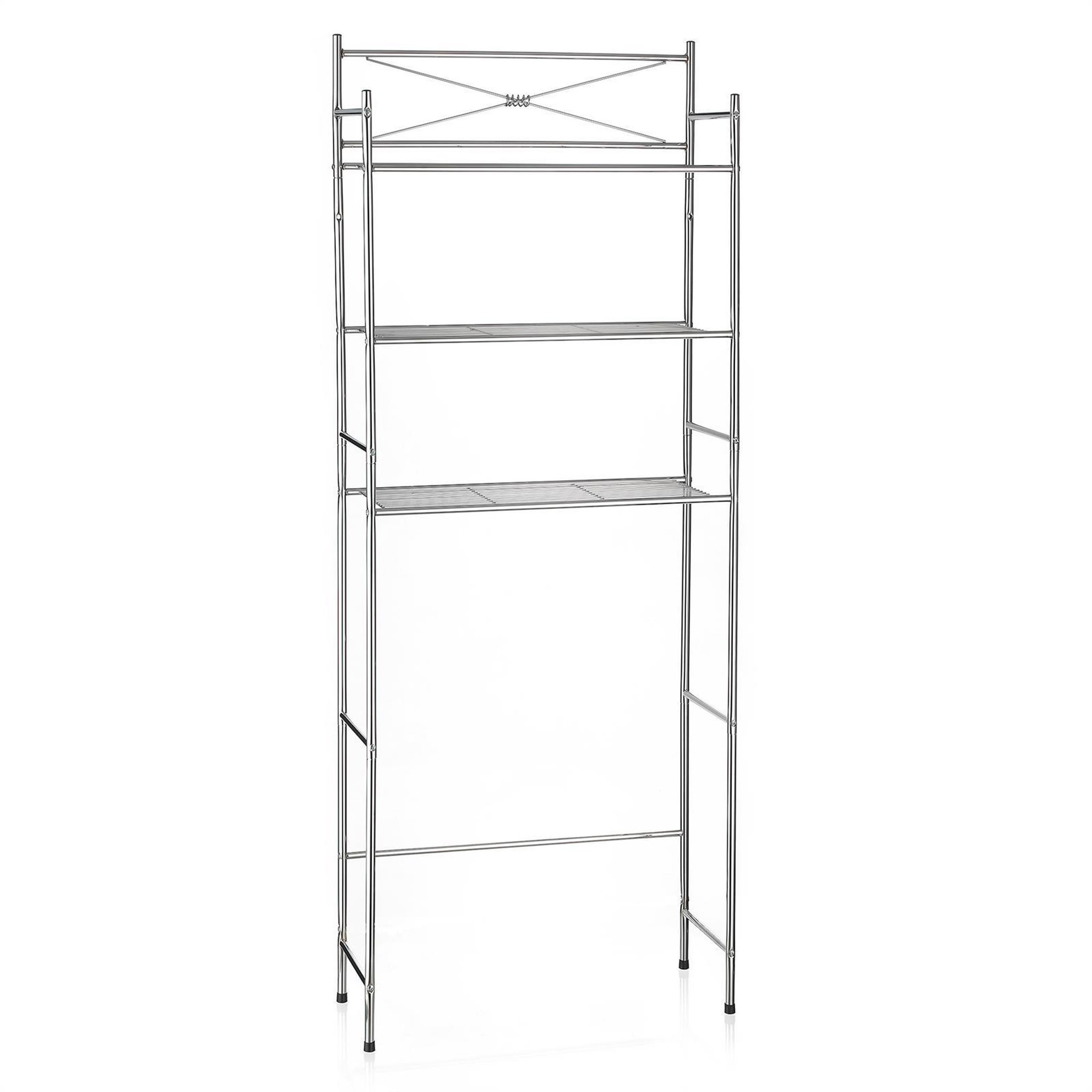 Voir la diapositive 3 : IDIMEX Etagère de salle de bain marsa, rangement pour wc/lave-linge, en métal