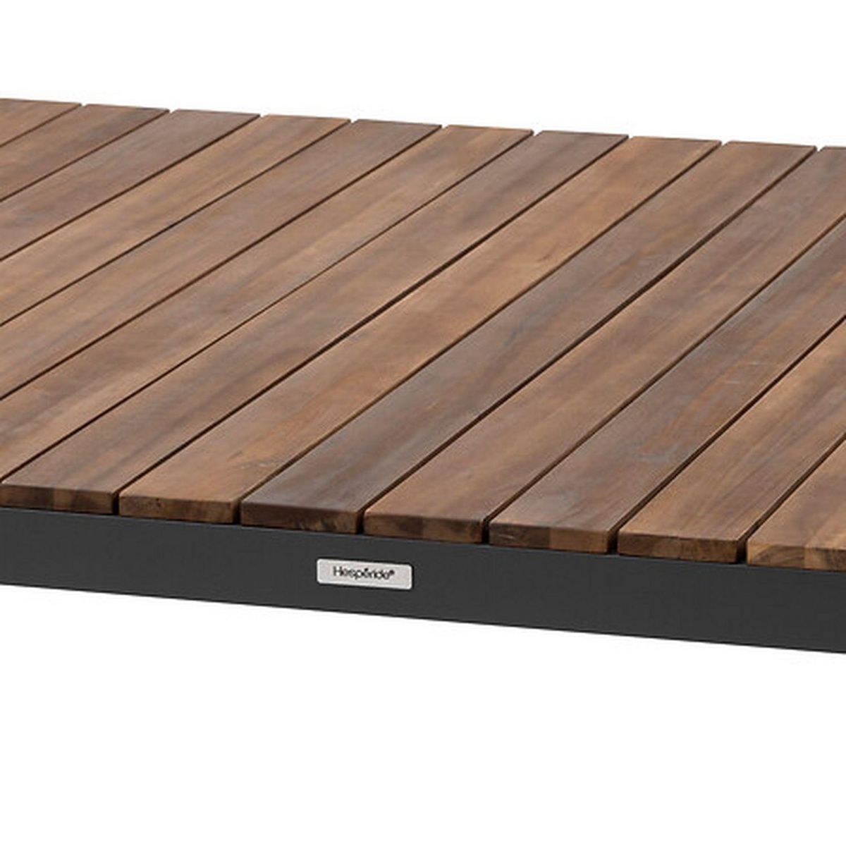 HESPERIDE Table de jardin fixe en aluminium et acacia 10 places PARADIZE - Noyer et graphite