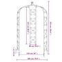 Voir la diapositive 6 : VIDAXL Arche de jardin Noir Ø180x255 cm Acier