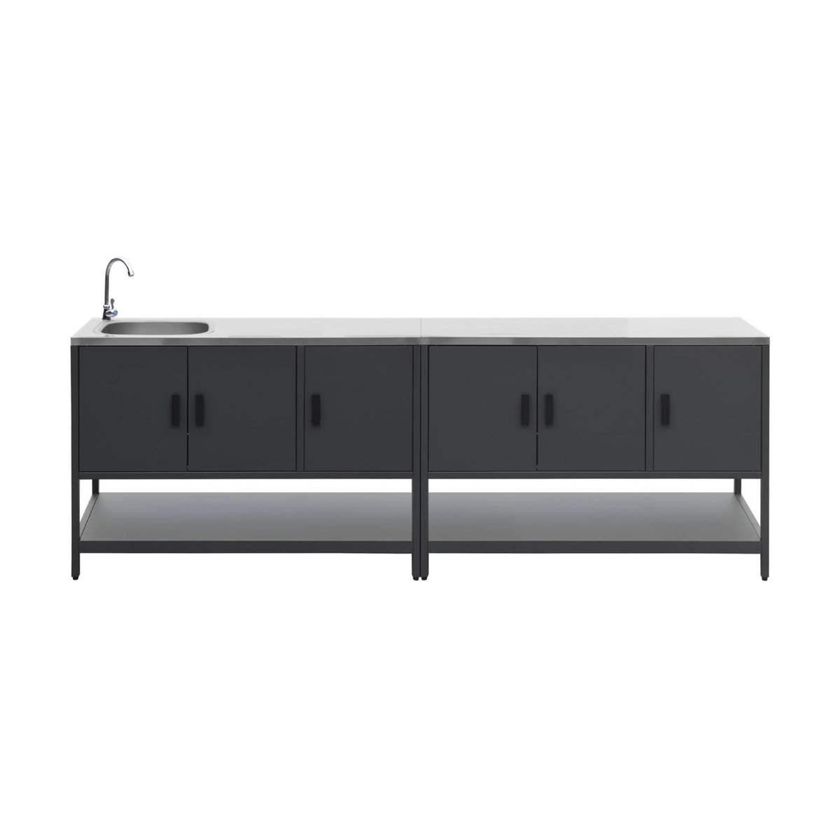 SWEEEK Cuisine extérieure 2 modules en acier inoxydable