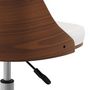 Voir la diapositive 4 : Rendez vous déco Chaise de bureau pivotante sur roulettes en bois foncé et PU noir - Georges