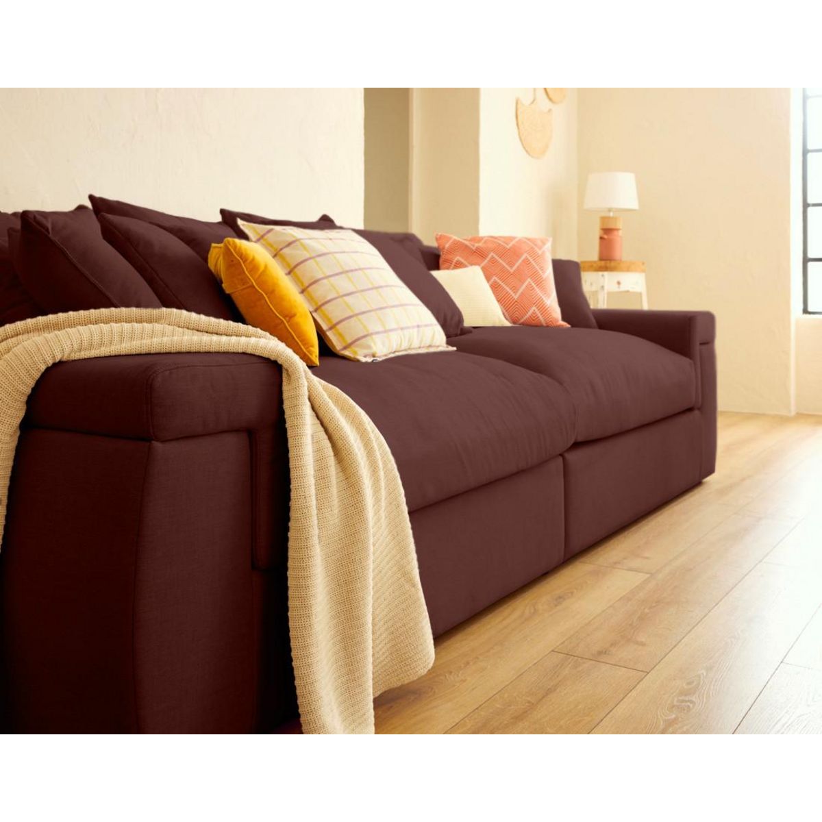 LISA DESIGN Sergio - canapé 4 places - assise profonde - en tissu