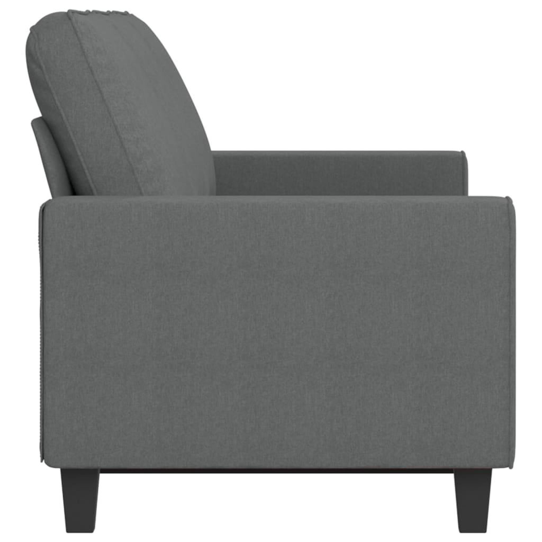Voir la diapositive 4 : VIDAXL Canape a 3 places Gris fonce 180 cm Tissu