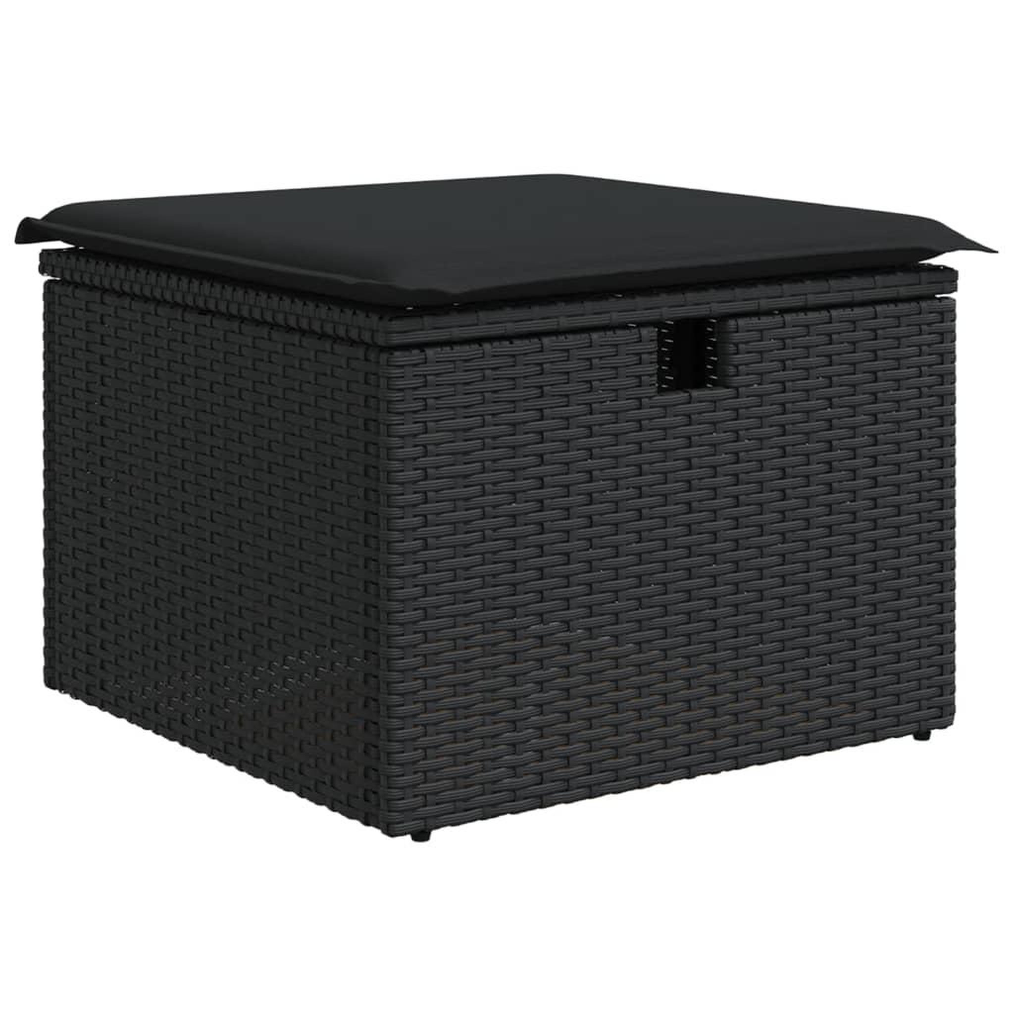 Voir la diapositive 5 : VIDAXL Salon de jardin 6 pcs avec coussins noir resine tressee