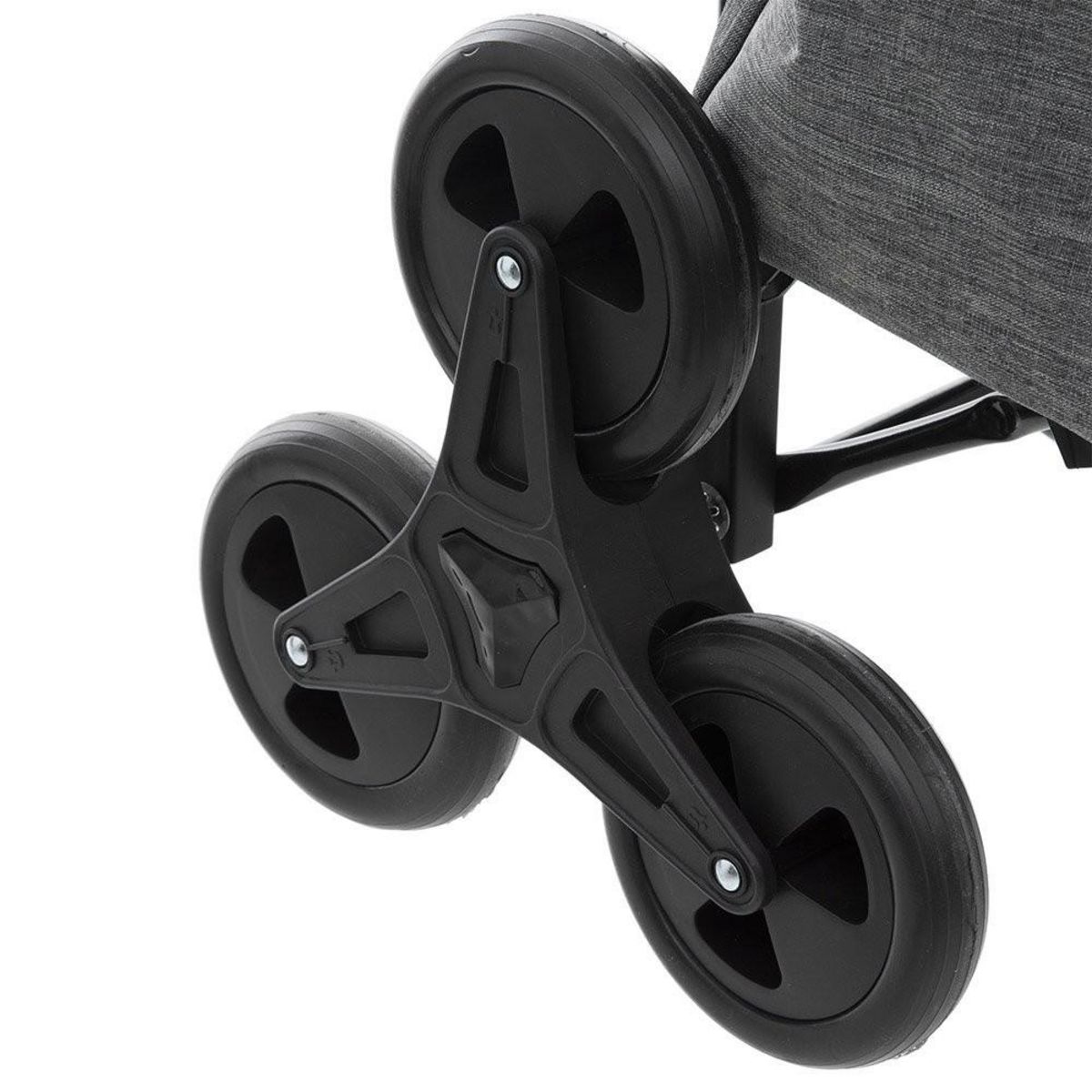 ATMOSPHERA Chariot de shopping 6 roues métal nomade gris