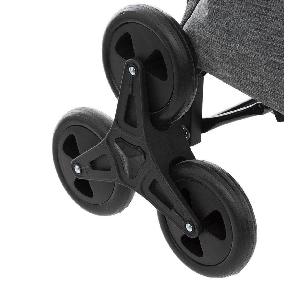ATMOSPHERA Chariot de shopping 6 roues métal nomade gris