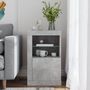 Voir la diapositive 4 : VIDAXL Armoire laterale avec lumieres LED gris beton bois d'ingenierie