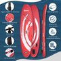 OUTSUNNY Stand up paddle gonflable surf planche de paddle pour adulte dim. 300L x 76l x 15H cm nombreux accessoires fournis PVC blanc rouge