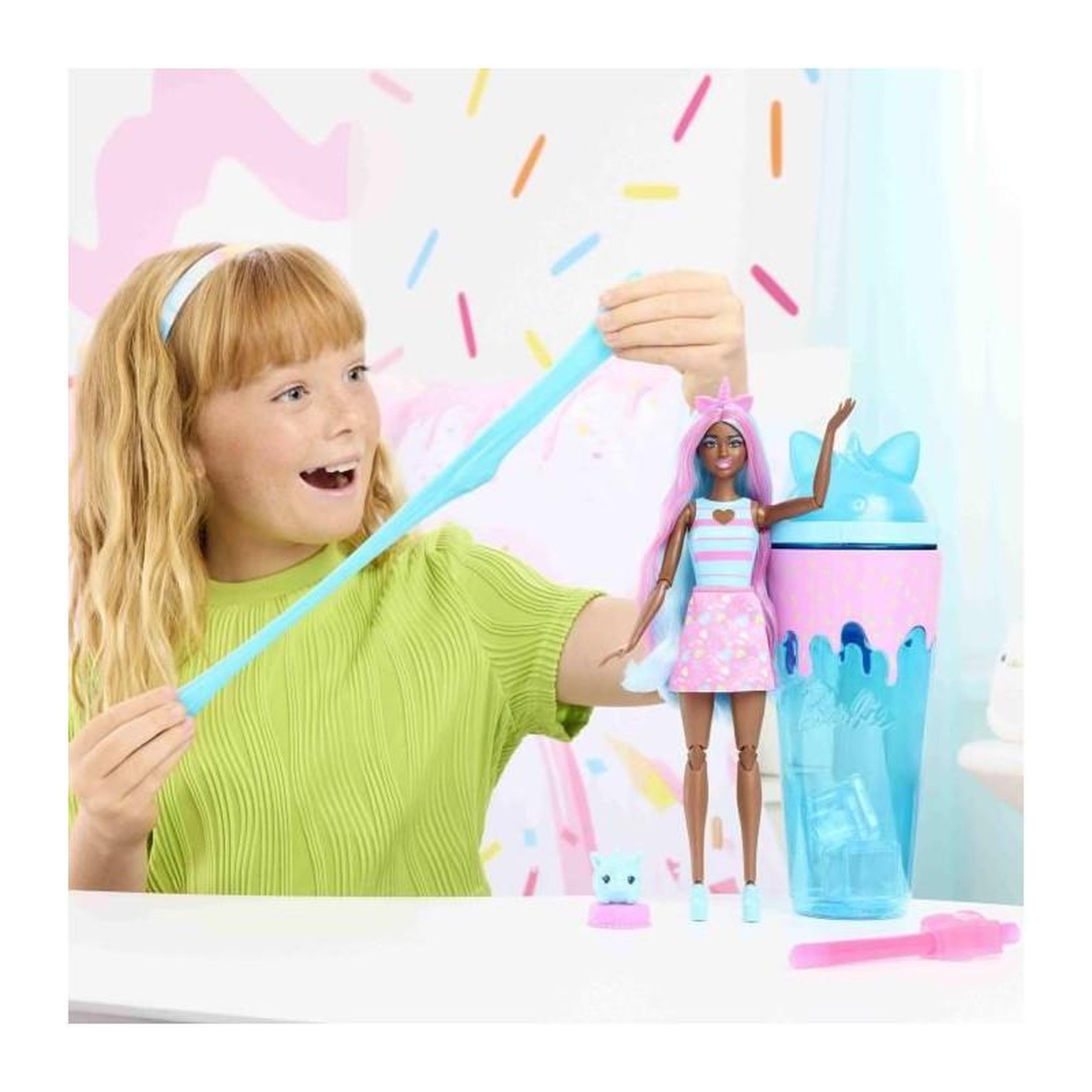 Voir la diapositive 3 : BARBIE POP REVEAL LICORNE BLEUE