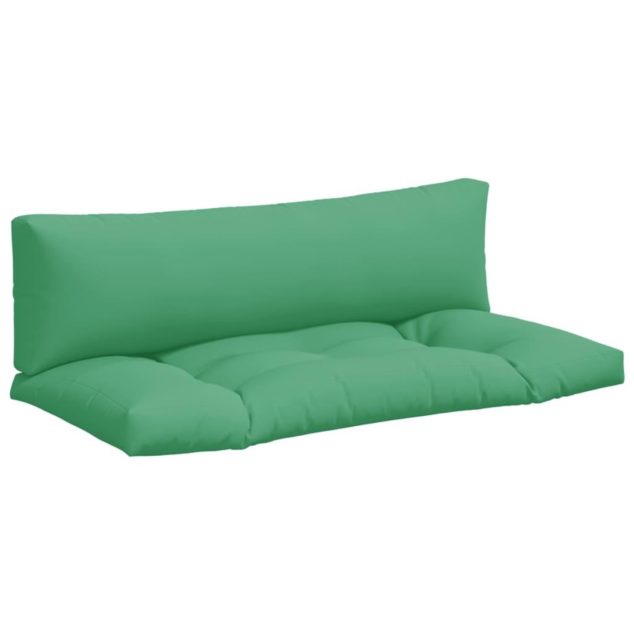 Voir la diapositive 2 : VIDAXL Coussins de palette lot de 2 vert tissu