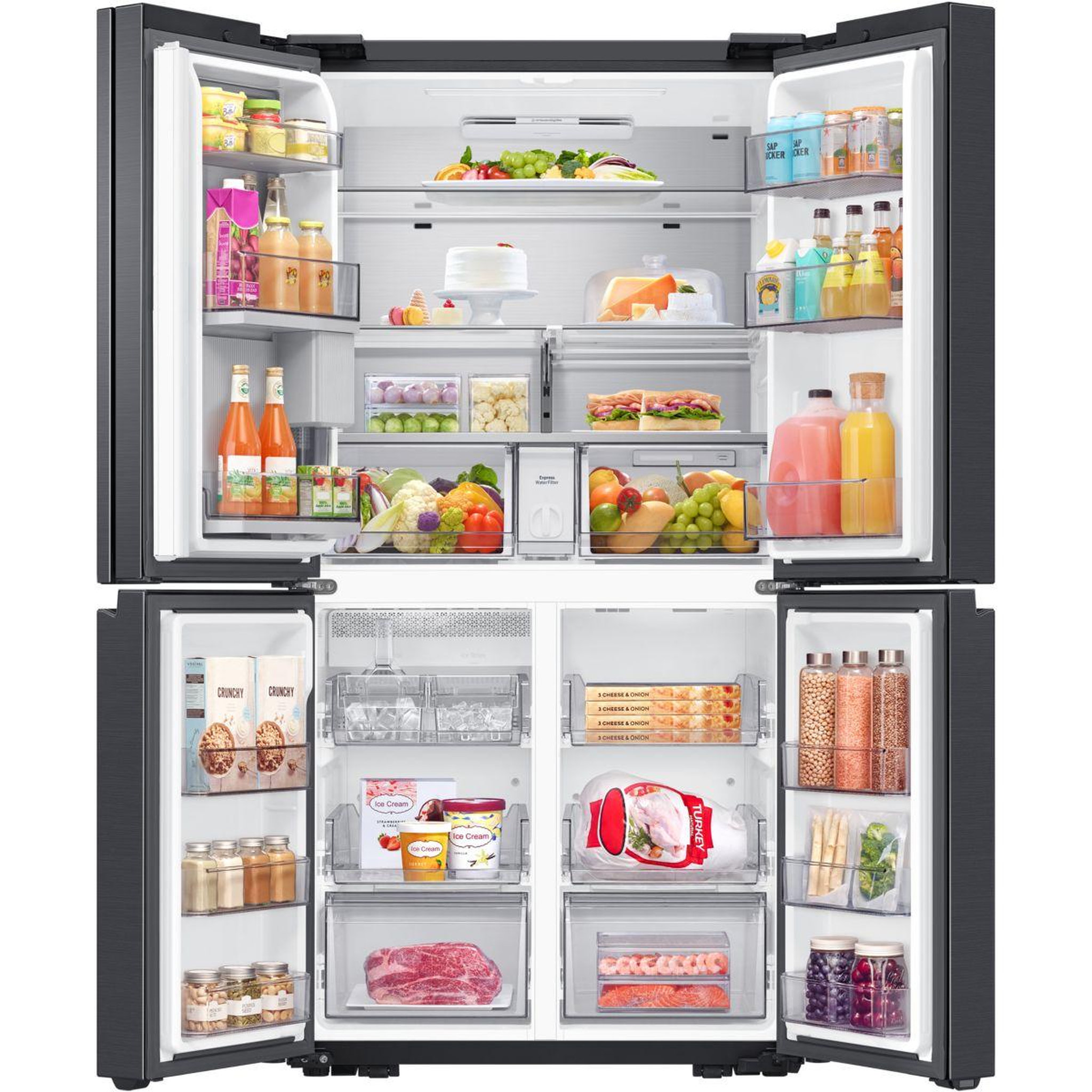 Voir la diapositive 2 : Samsung Réfrigérateur multi portes rf65dg960esg