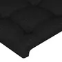 VIDAXL Tete de lit avec oreilles Noir 83x16x118/128 cm Tissu