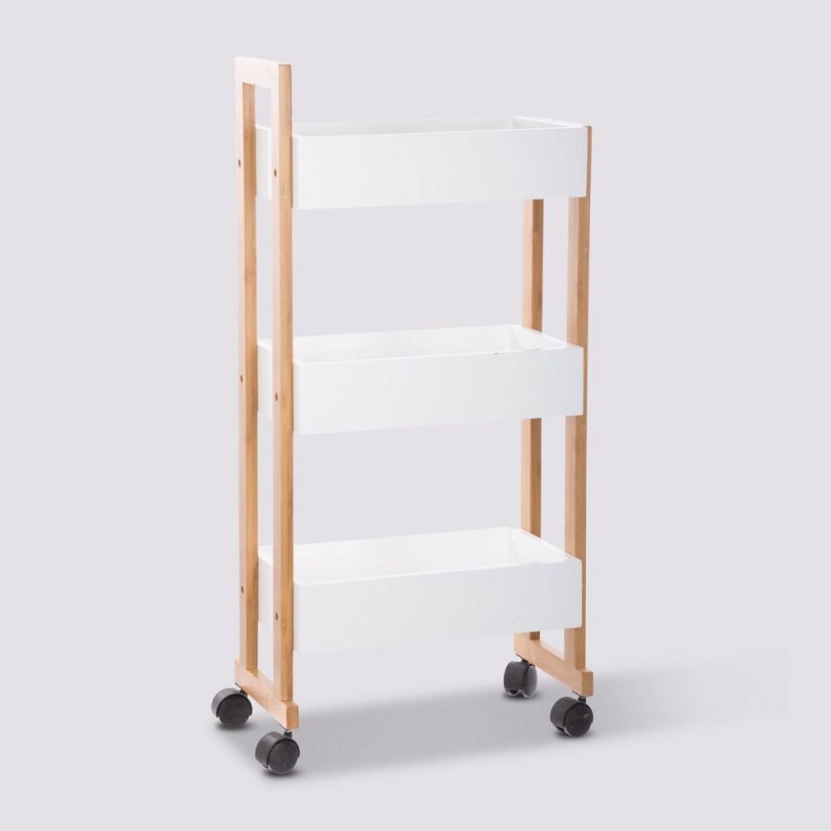 ATMOSPHERA Desserte roulettes 3 niveaux blanc Natureo