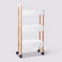 Voir la diapositive 6 : ATMOSPHERA Desserte roulettes 3 niveaux blanc Natureo