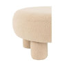 Voir la diapositive 4 : Paris Prix Pouf Rond Bouclette  Teddy  52cm Beige