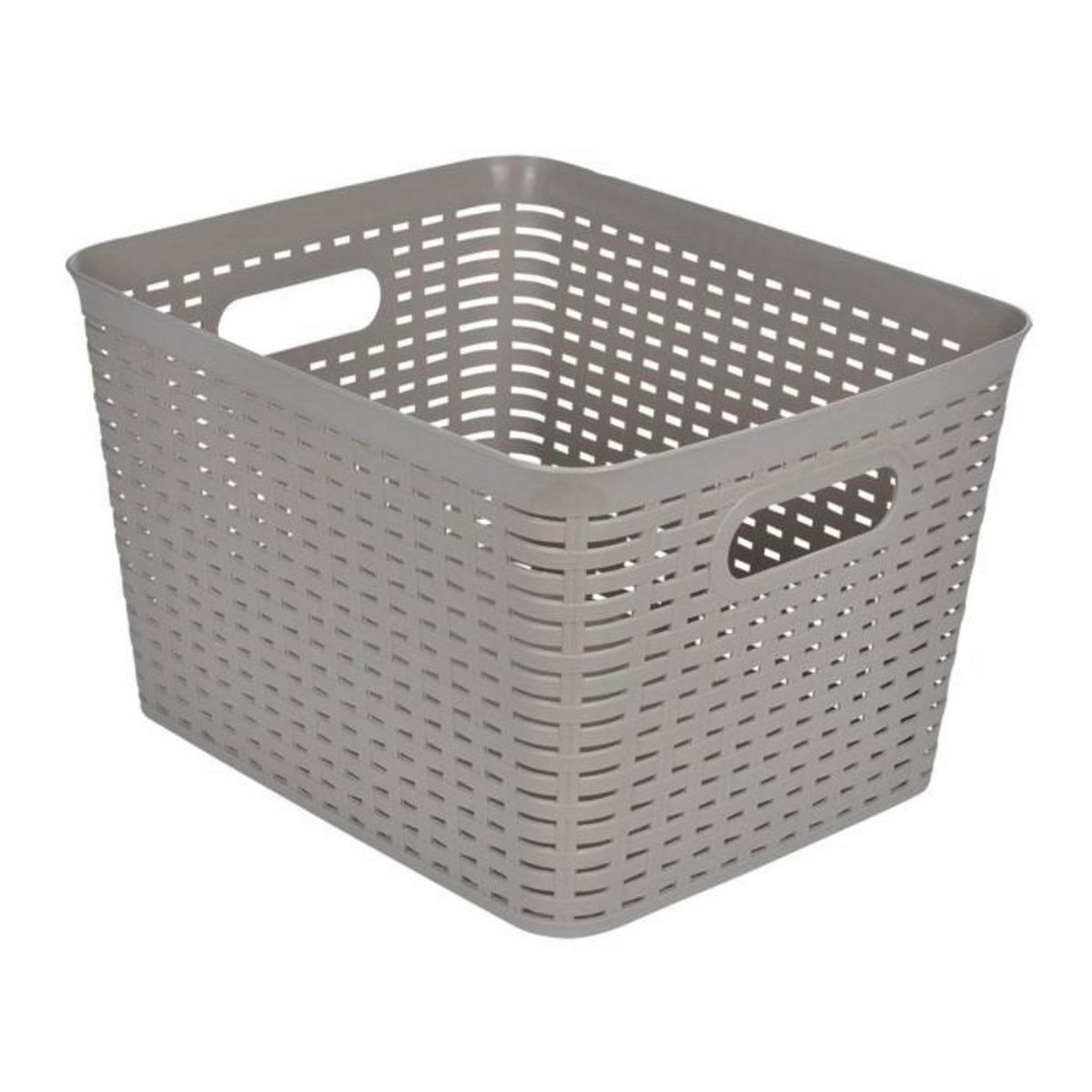 Paris Prix Panière à Linge  Effet Tressé  13L Taupe