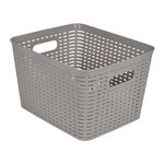 Paris Prix Panière à Linge  Effet Tressé  13L Taupe