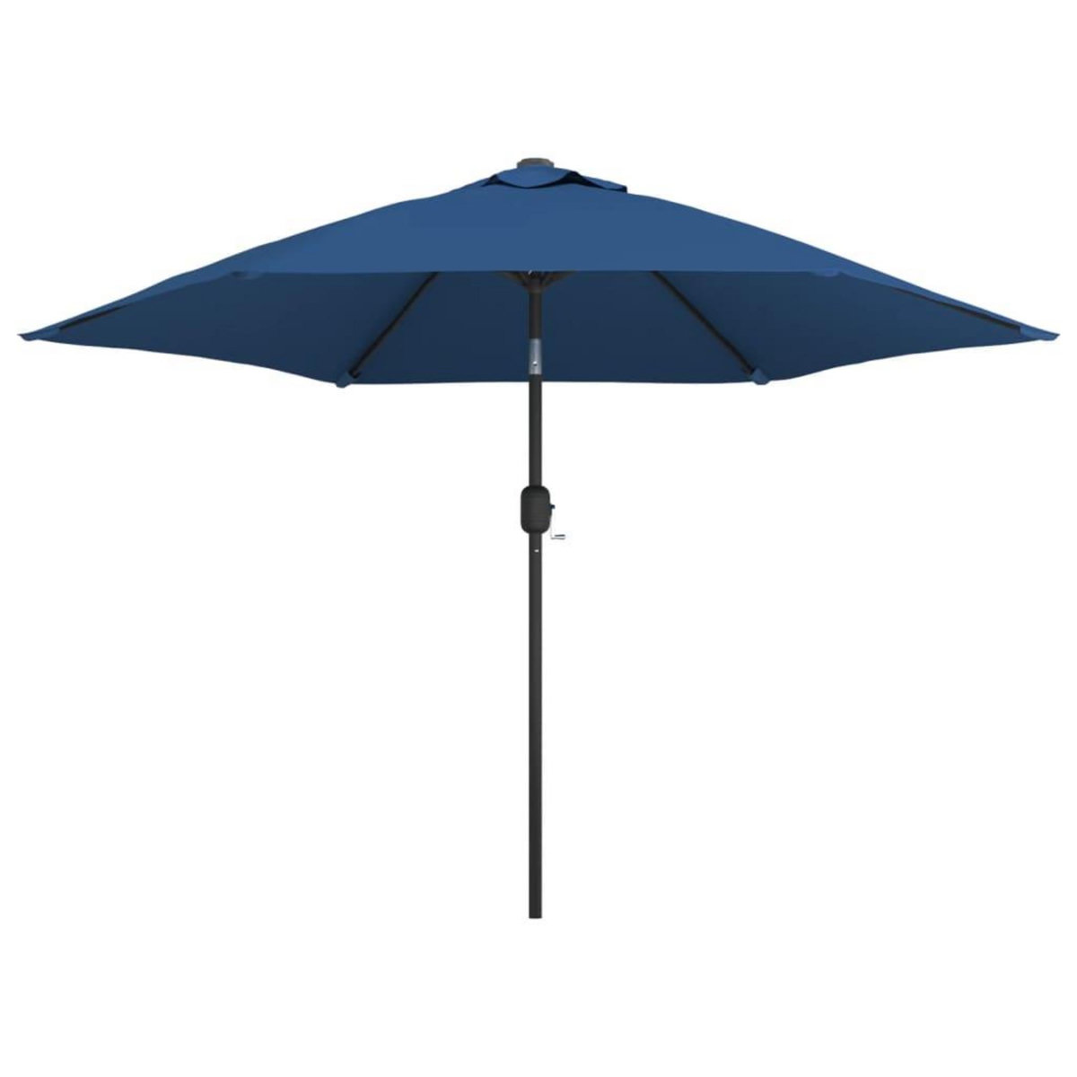 VIDAXL Parasol d'exterieur avec lumieres LED et mat en acier Azure