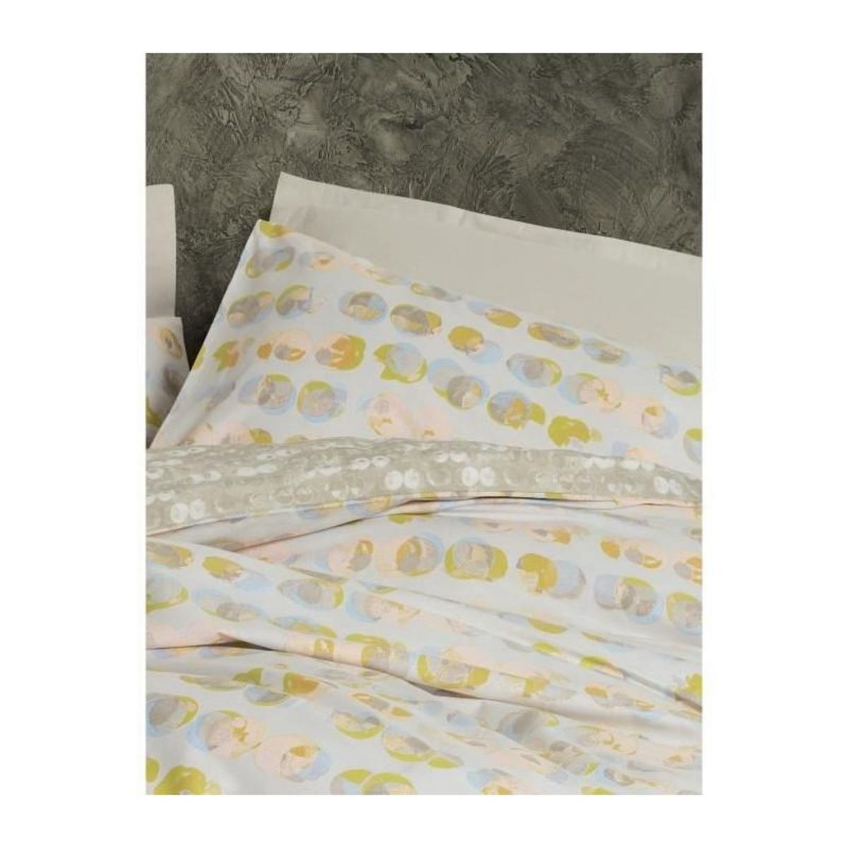 GENERIQUE Parure de lit - 129CTN64851 - 1 housse de couette 220 x 240 cm + 2 taies d'oreiller 60 x 60 cm - 100% coton ranforcé - Beige