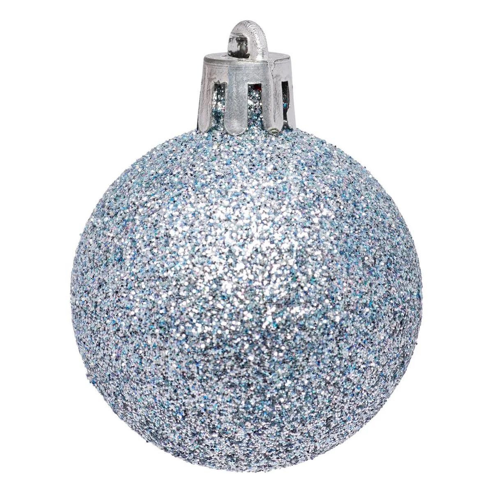 Voir la diapositive 3 : ATMOSPHERA Lot de 12 boules de noël  quiet times  4cm bleu & argent