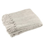 Paris Prix Plaid à Franges  Chenille  130x170cm Gris