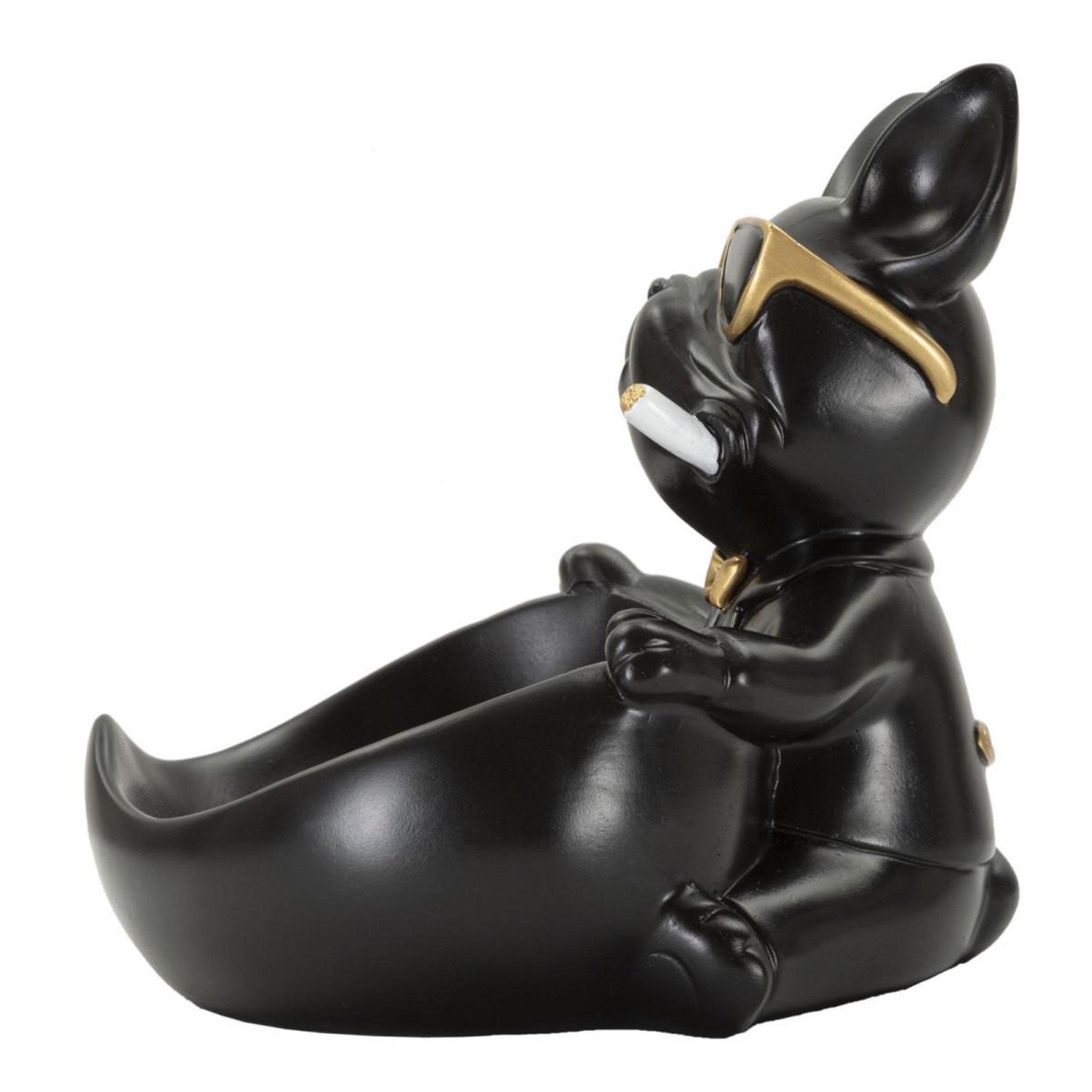 Voir la diapositive 3 : Paris Prix Vide-poche statuette chien  dog ball  20cm noir
