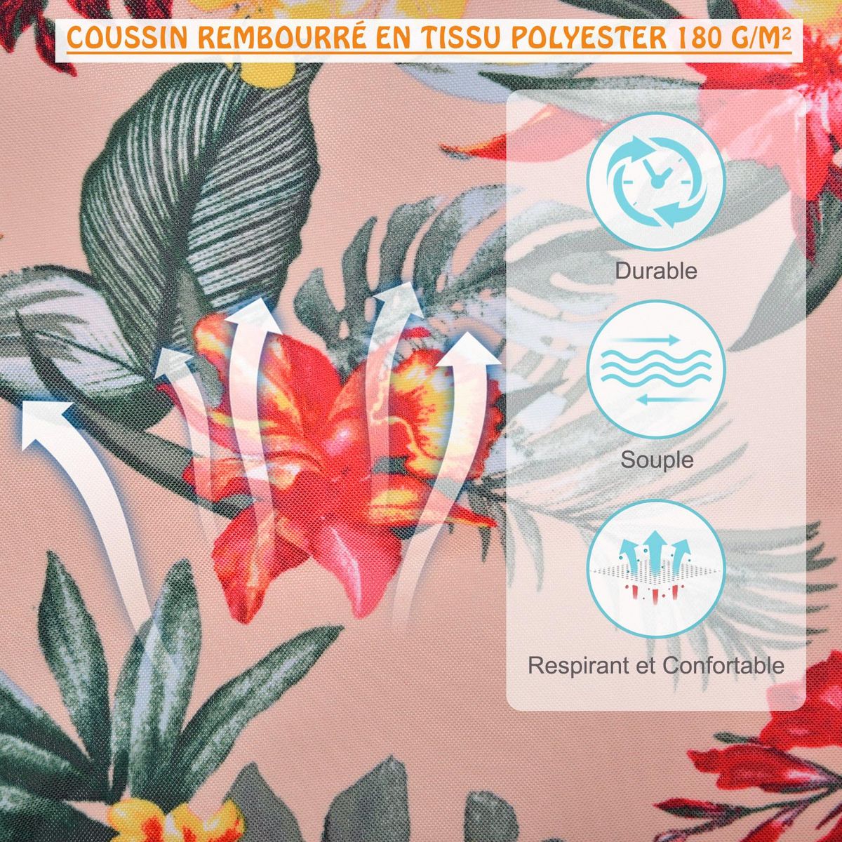 OUTSUNNY Chaise suspendue hamac de voyage respirant portable dim. 100L x 49l x 106H cm coton macramé polyester multicolore