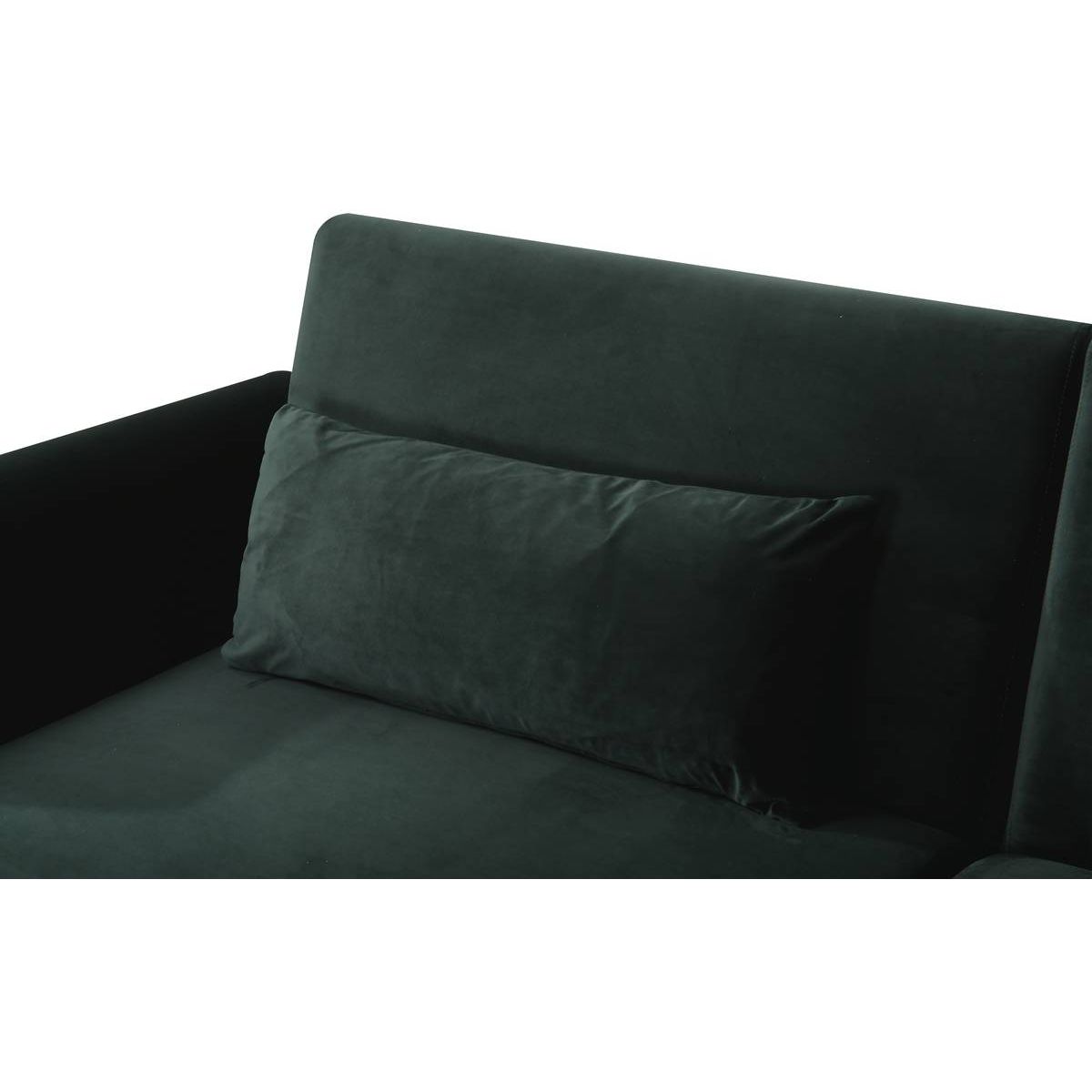  Canapé Clic Clac en velours  Donia  - 203 x 81 x 83 cm - 3 places - Vert foncé