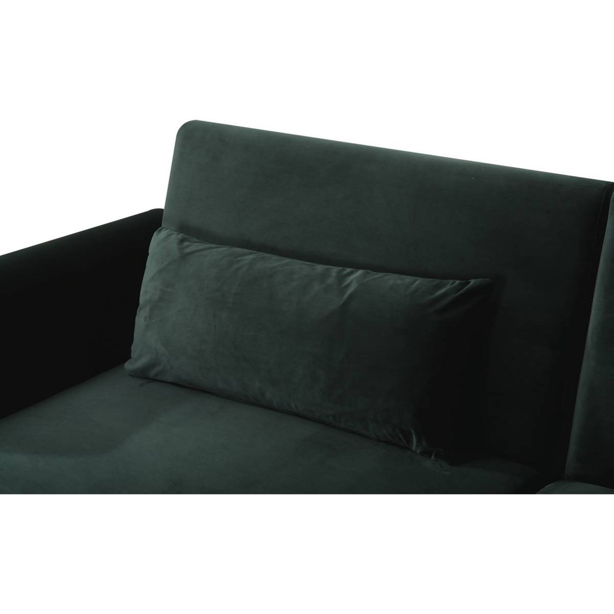  Canapé Clic Clac en velours  Donia  - 203 x 81 x 83 cm - 3 places - Vert foncé