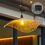 Voir la diapositive 2 : Lumisky Suspension d'extérieur nomade solaire LAIA Beige Bambou D55cm