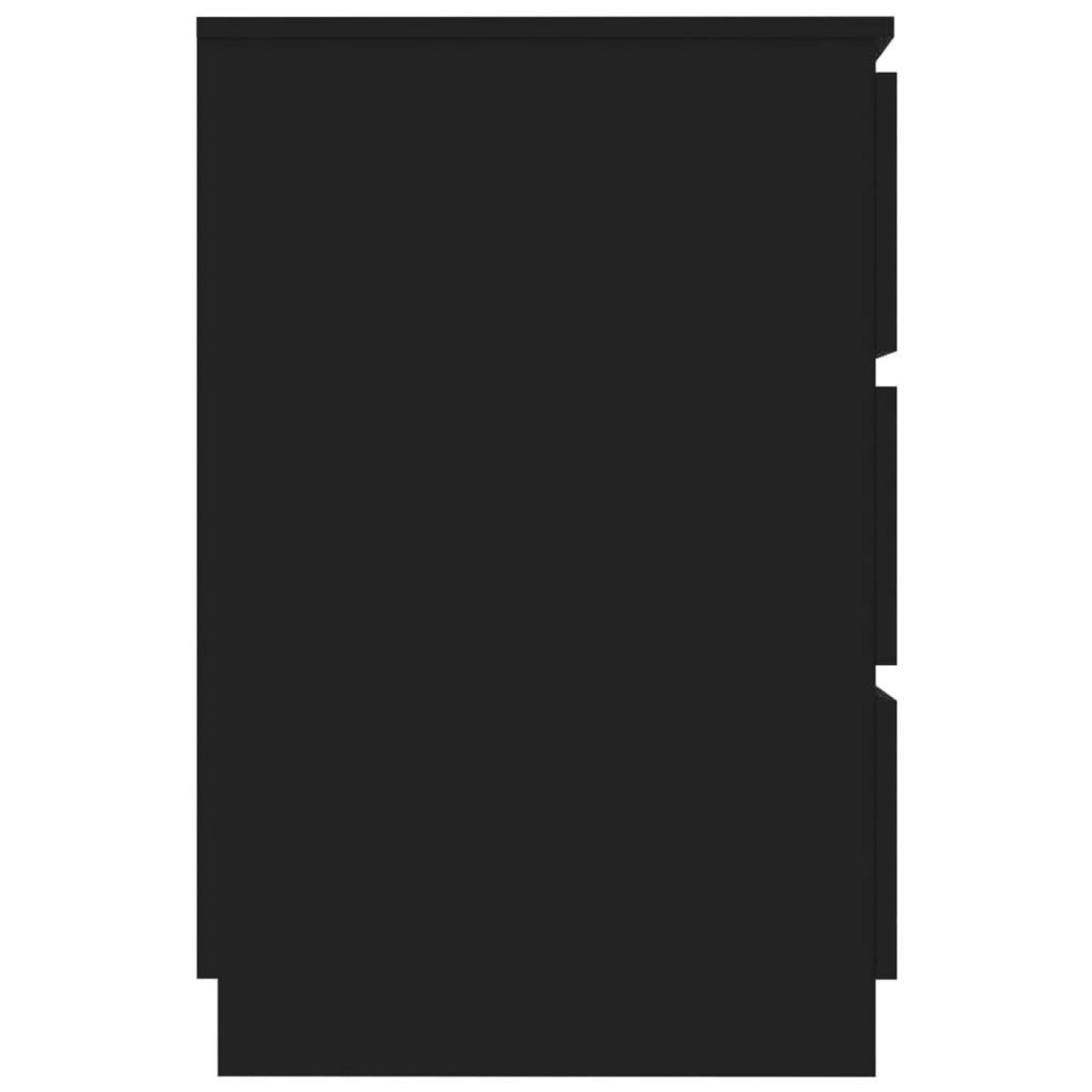 VIDAXL Bureau noir 140x50x77 cm Bois d'ingenierie