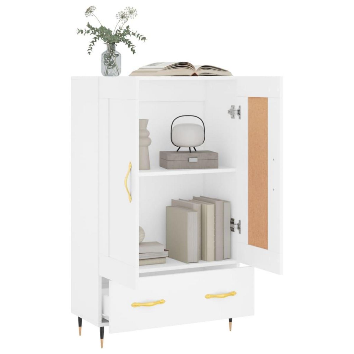 VIDAXL Buffet haut blanc 69,5x31x115 cm bois d'ingenierie