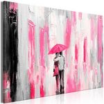 Paris Prix Tableau Imprimé  Umbrella in Love Wide Pink. Coloris disponibles : Multicolore