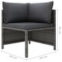 Voir la diapositive 6 : VIDAXL Salon de jardin 5 pcs avec coussins Gris Resine tressee