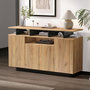 Voir la diapositive 4 : MERAX Buffet 4 porte(s) 0 tiroir(s) - 120 cm naturel panneau de particules