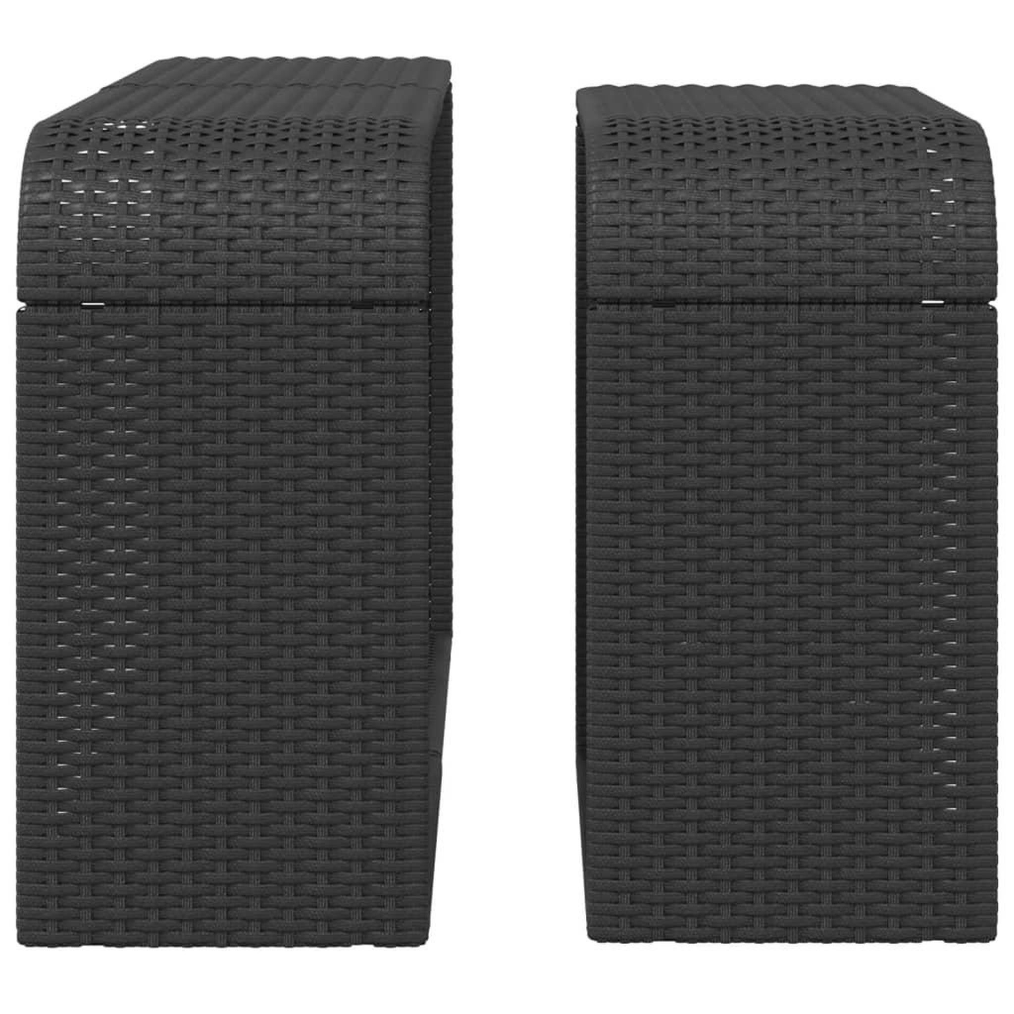 Voir la diapositive 5 : VIDAXL Etageres de rangement 2 pcs noir resine tressee