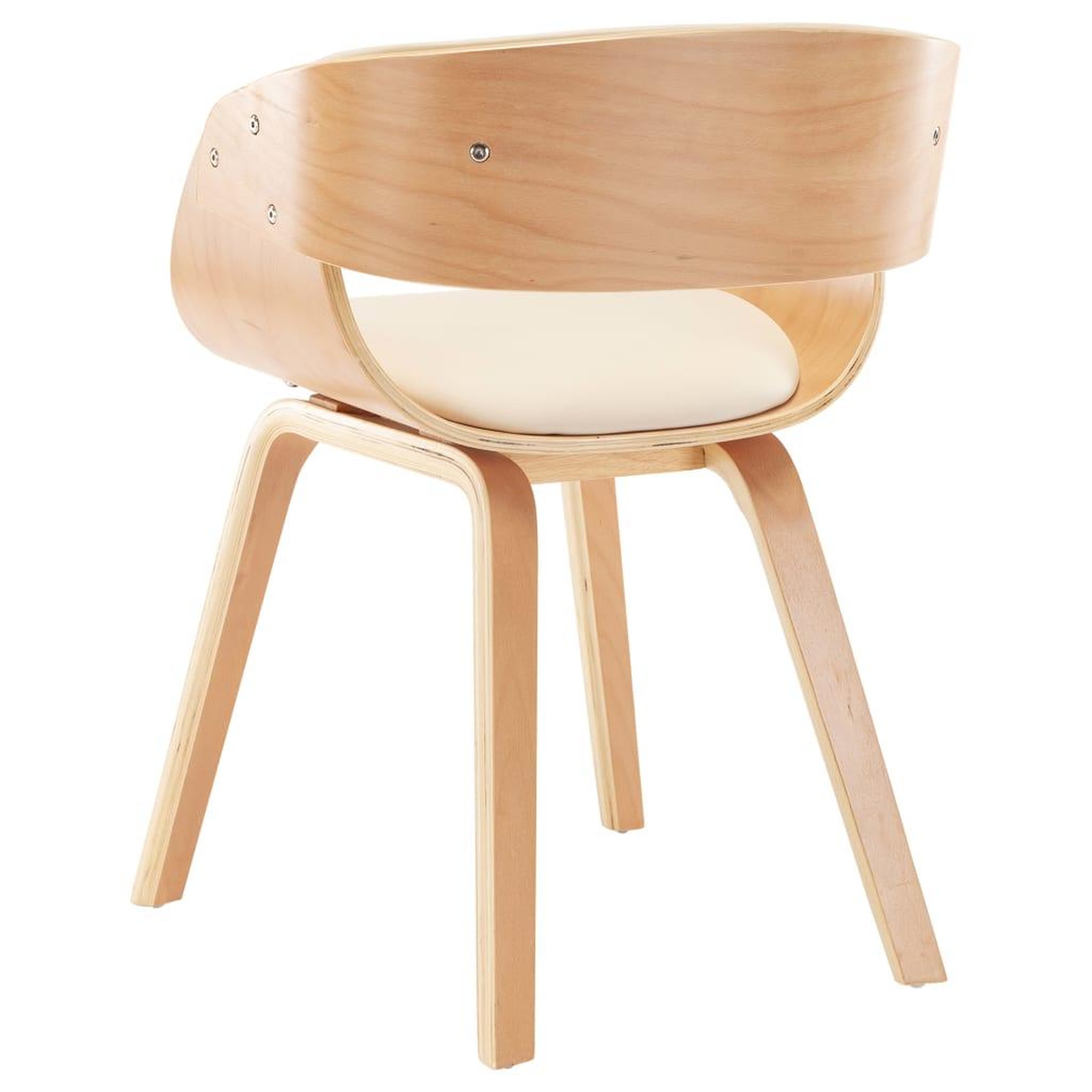 Voir la diapositive 5 : VIDAXL Chaises a manger lot de 2 creme bois courbe et similicuir